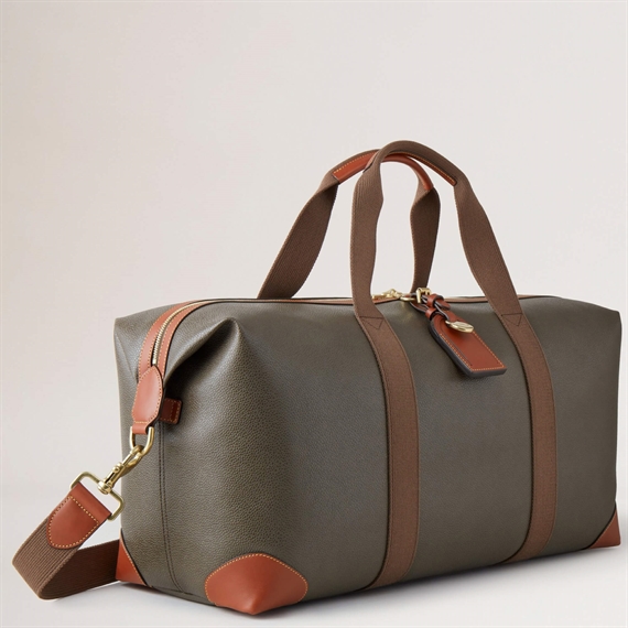 Mulberry Heritage Medium Clipper Mole & Cognac Scotchgrain & Flat Calf